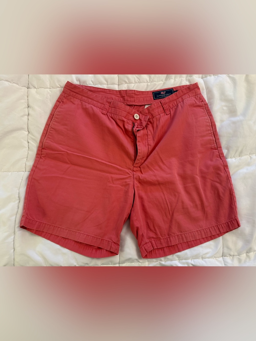 Vineyard Vines Men's Coral-Red Flat Front Shorts